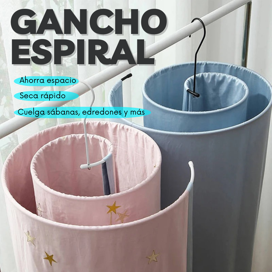 GANCHO EN ESPIRAL🌀Para Sabanas, Ahorrador de Espacio, Eficiencia en Cada Giro 💫🔥COMPRA 3 Y TE OBSEQUIAMOS EL 4to🔥