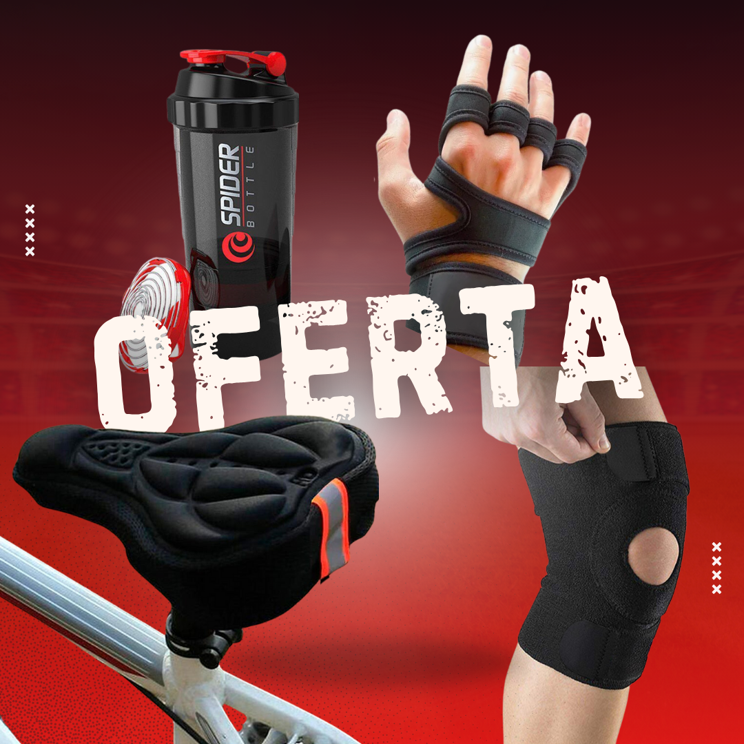 ¡GUANTES CALLERAS 🏋️‍♂️ + RODILLERA 🦵+ TERMO SHAKER 🥤 + FORRO SILLÍN 🚴‍♂️, transforma tu entrenamiento con este combo increíble! 💪🎉