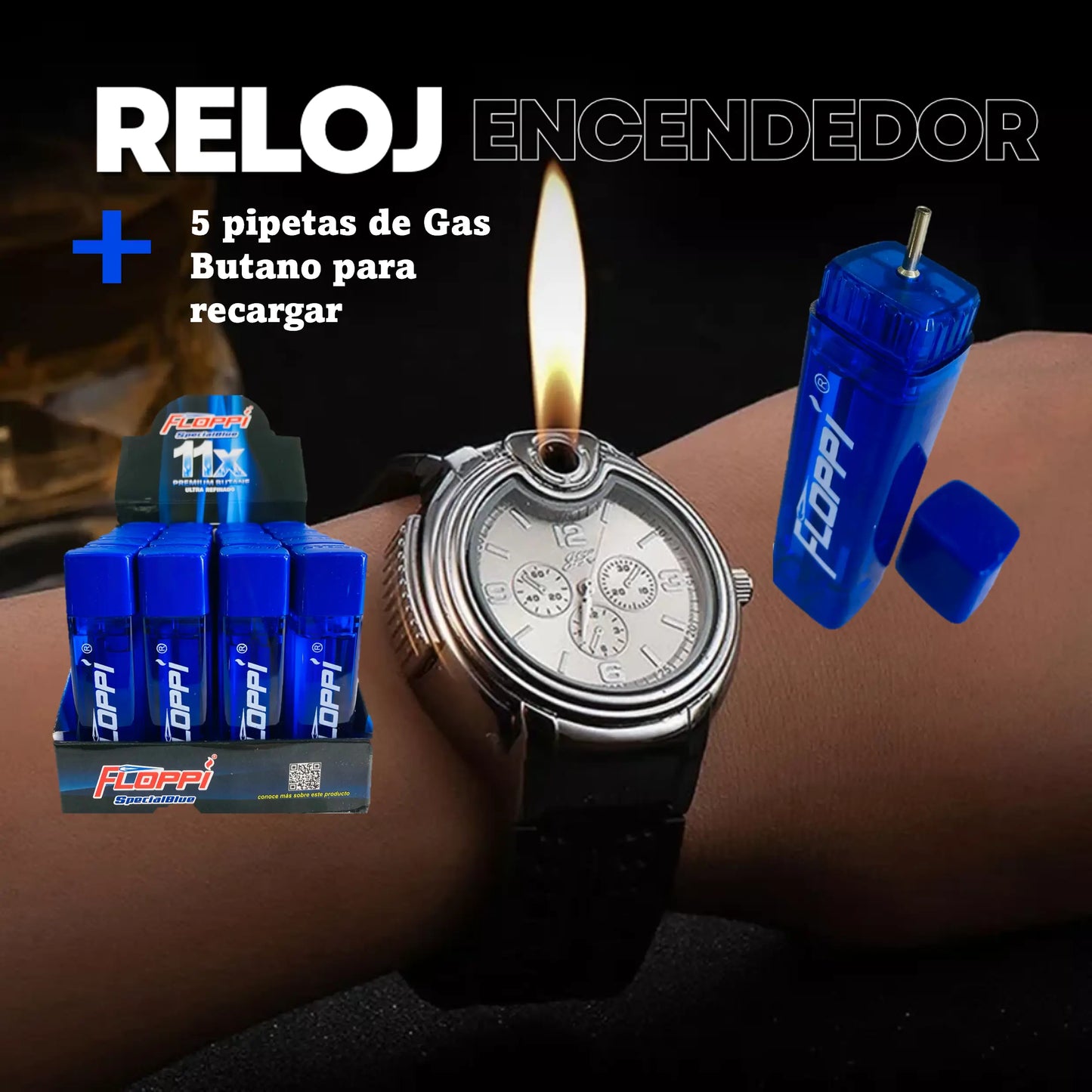 Reloj con Encendedor recargable ⌚🔥