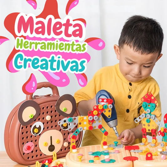 MALETA DE HERRAMIENTAS CREATIVAS 🧰✨, tu pequeño constructor 🛠️🎈 desarrolla habilidades prácticas mientras se divierte! 🎉🌈